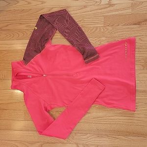 Nike Pro x Livestrong Fleece lined 1/2 zip Technical Top